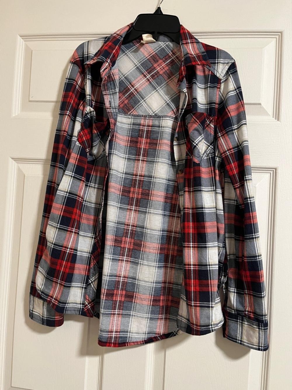 Passport Red and Navy Plaid Flannel Shirt